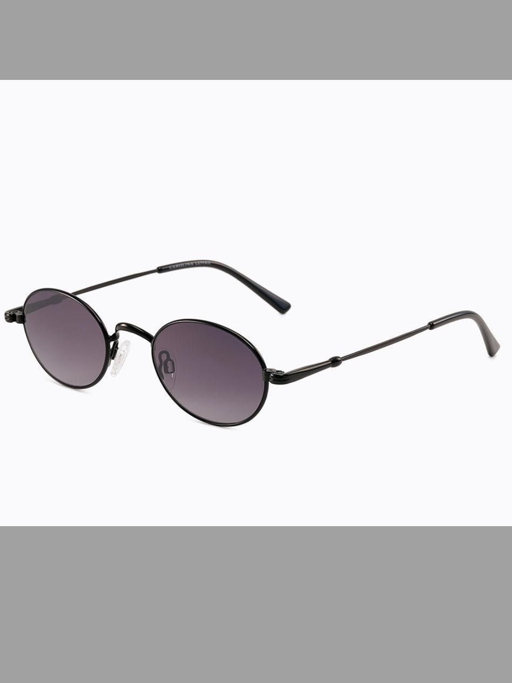 Carolina Lemke Women’s Oval Metal Sunglasses - Black